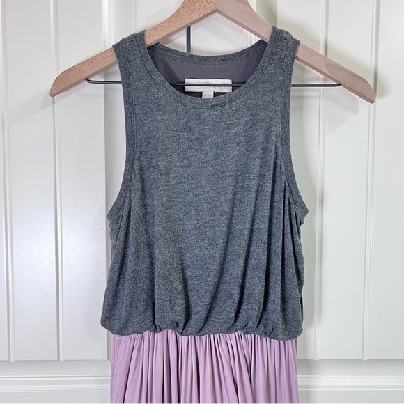 Loft Womens Twofer Tank Midi Dress in Gray/Pink, Size XS - Picture 3 of 7